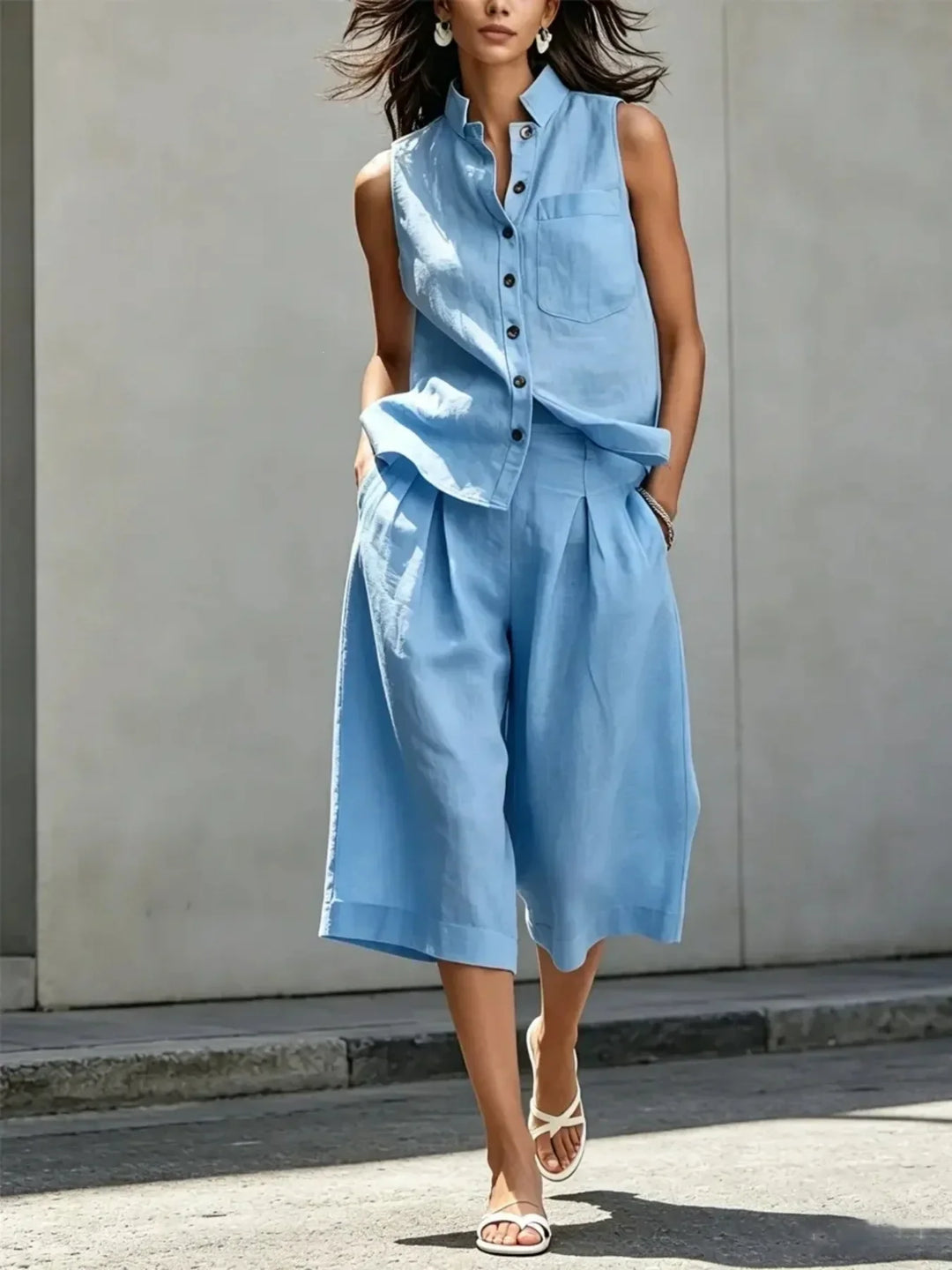 Jannet Effortless Vacation Shorts Set