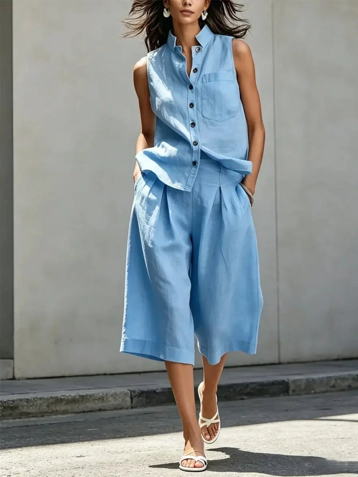 Jannet Effortless Vacation Shorts Set