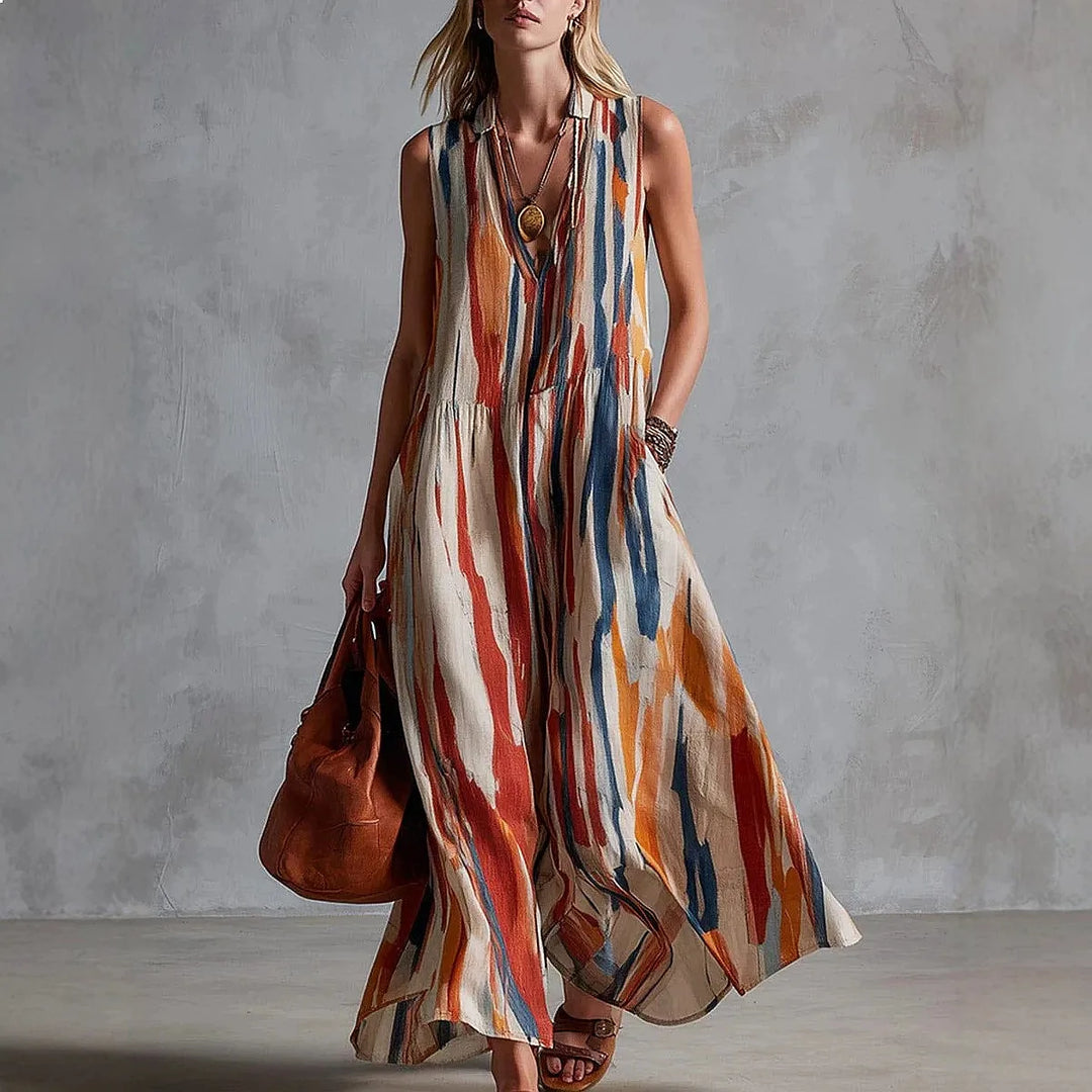 Naomi Abstract Print Maxi Dress