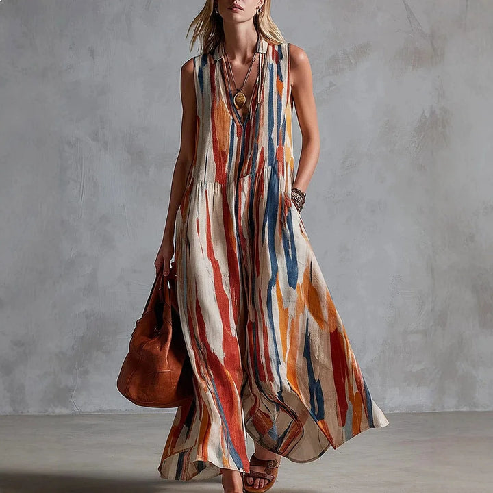 Naomi Abstract Print Maxi Dress