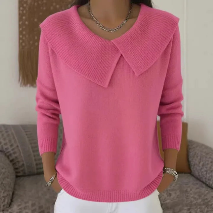 Anneke Fold Collar Sweater