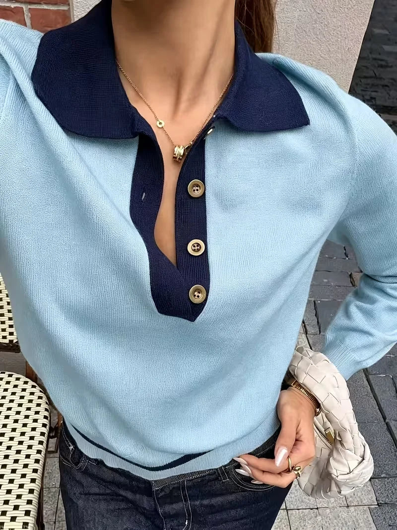Nadia Contrast Collar Polo