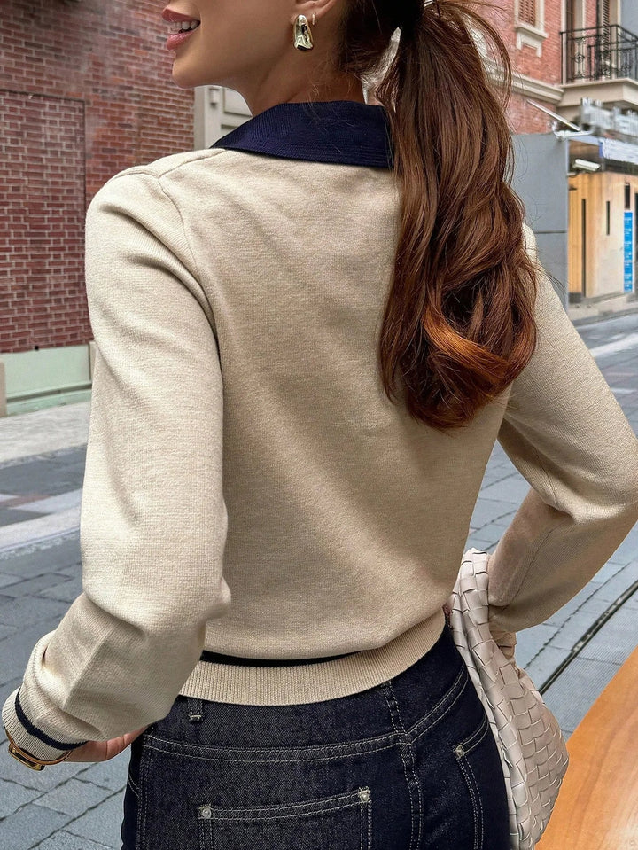 Nadia Contrast Collar Polo