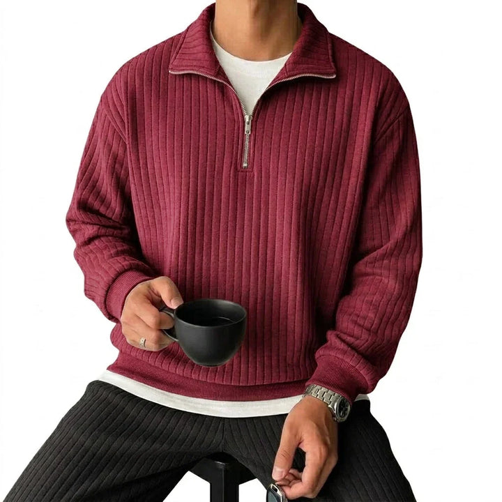 Griffin Ribbed Half Zip Pullover