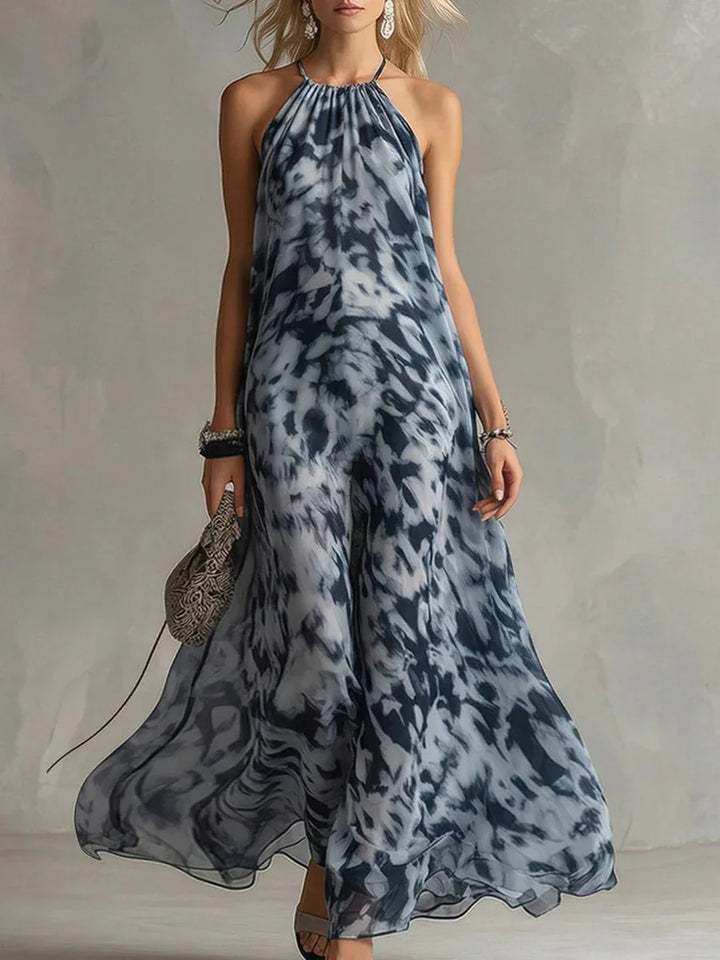Liana Floral Print Flowy Wedding Guest Dress