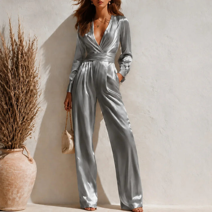 Libby Satin Wide Leg Jumpsuit