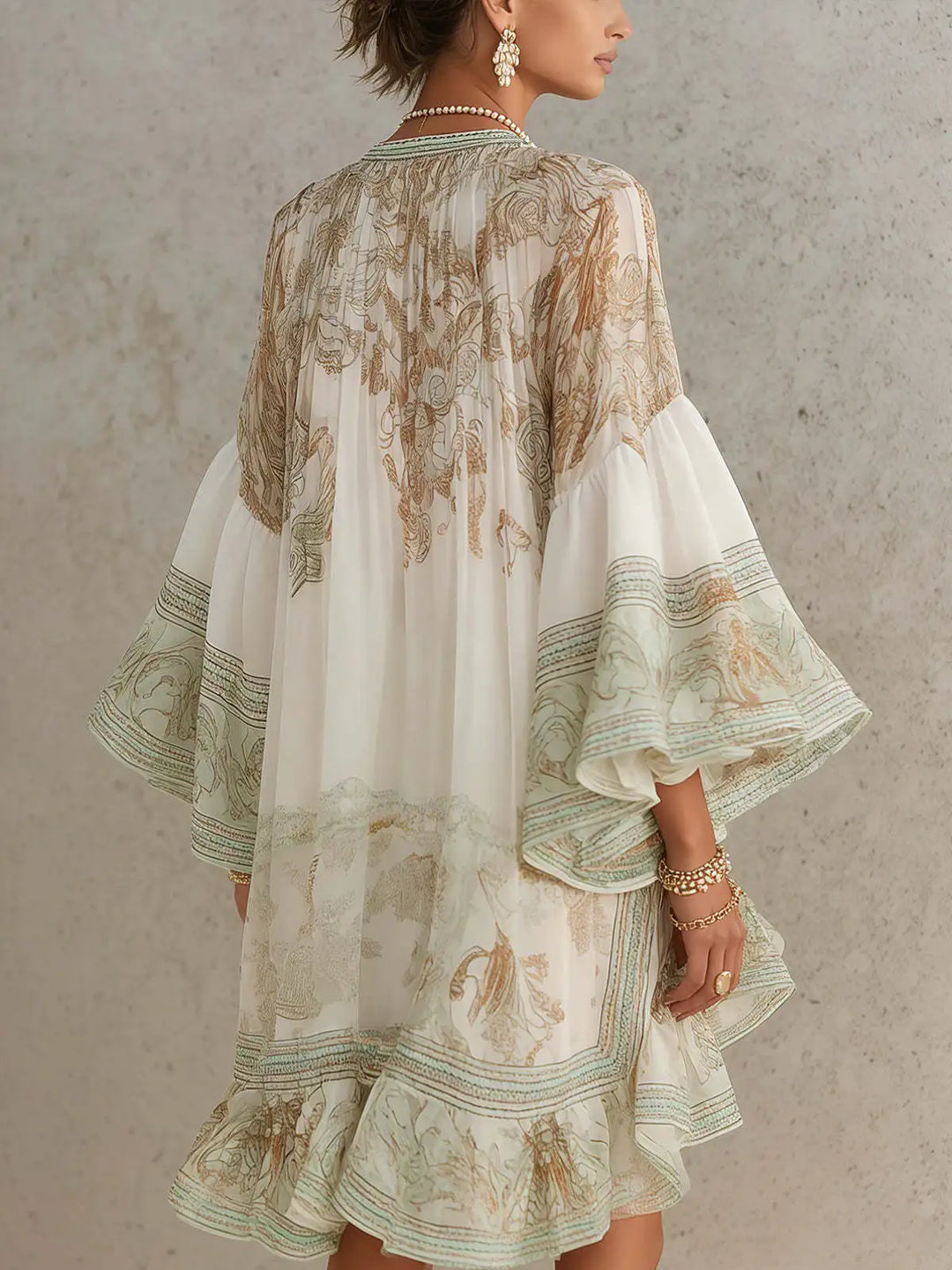 Isabelle Boho Chiffon Mini Dress