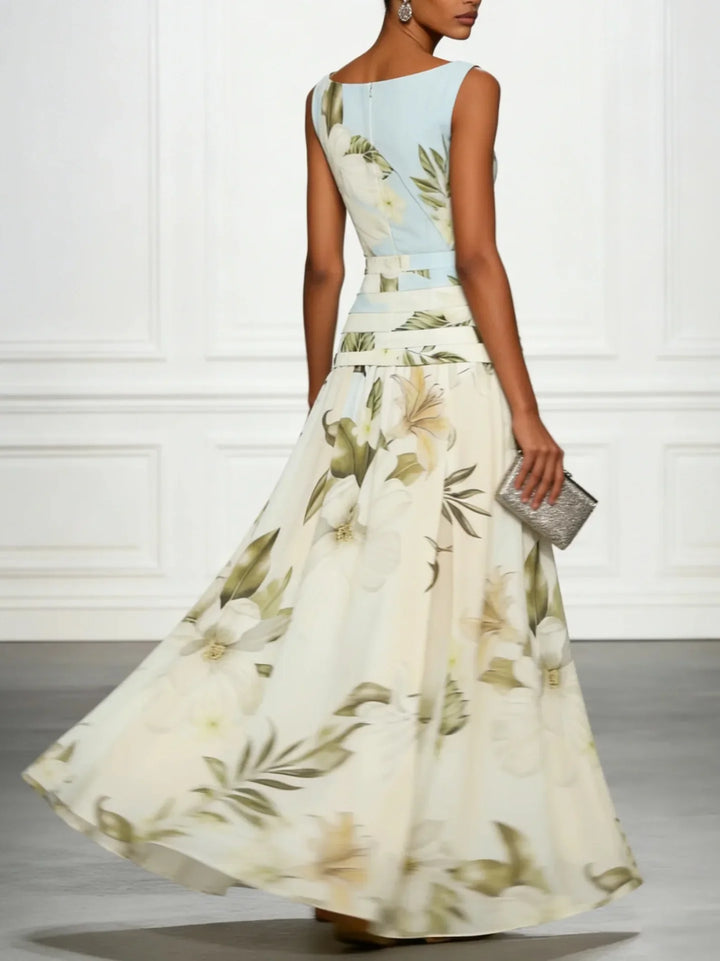 Elenora Floral Belted Maxi Dress