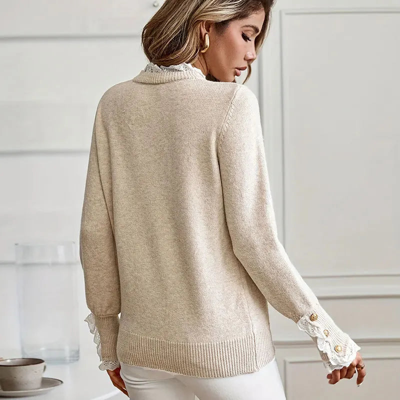 Colette Lace Trim Pullover