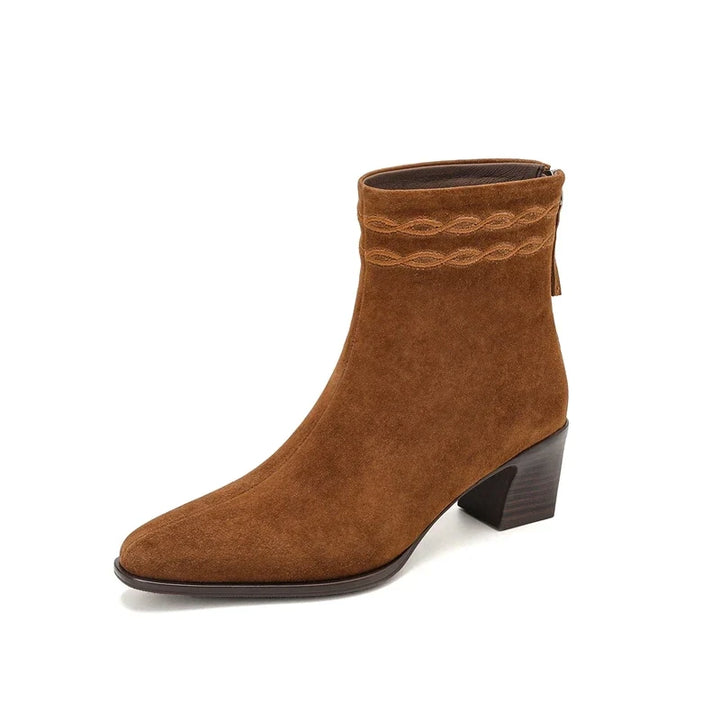 Thalia Square Toe Ankle Boots