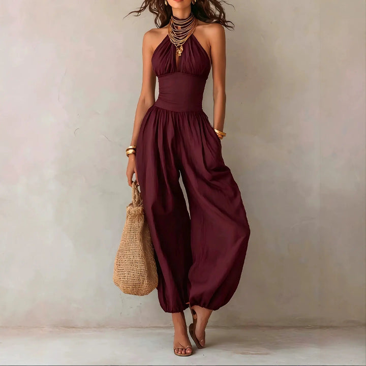 Caitlin Halter Wide Leg Jumpsuit