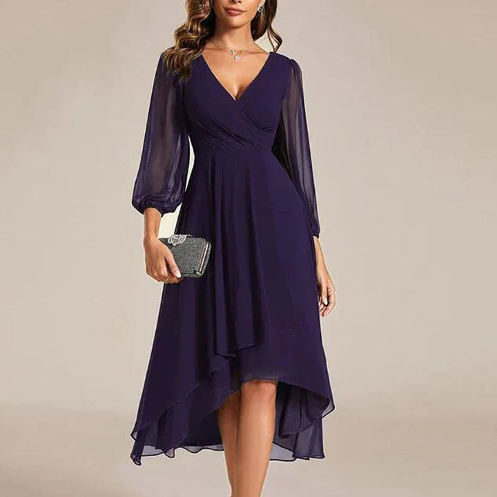 Amelina Flowing Mesh Midi Dress
