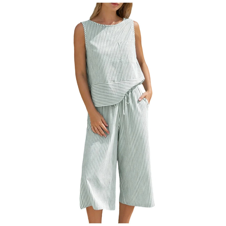Andrea Striped Summer Trouser Set