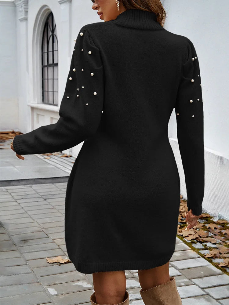 Larkin Pearl Beaded Sweater Dress