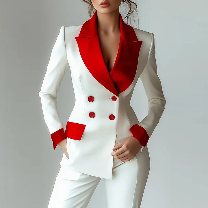 Theodora Contrast Lapel Blazer