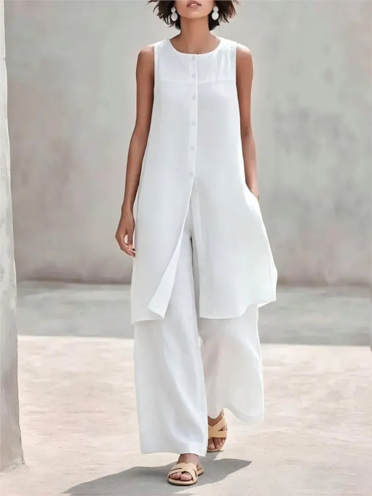 Cecilia Casual Layered Trouser Set