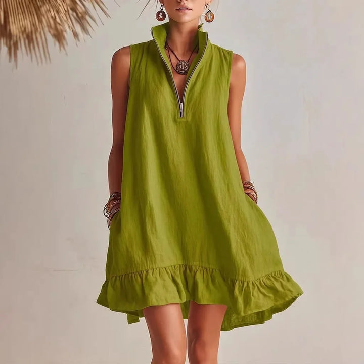 Agnes Ruffle Hem Mini Dress