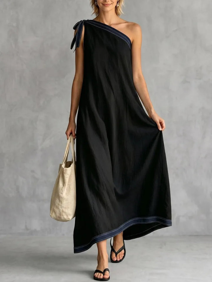 Belinda One Shoulder Vacation Maxi Dress