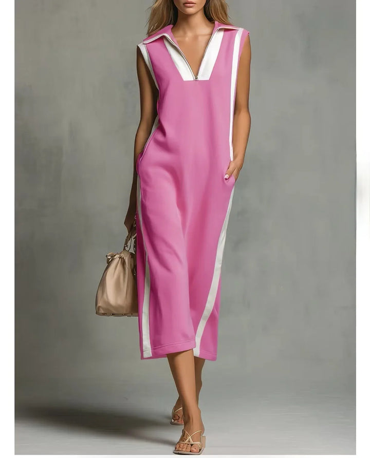 Isella Relaxed Fit Sleeveless Midi Shirt Dress