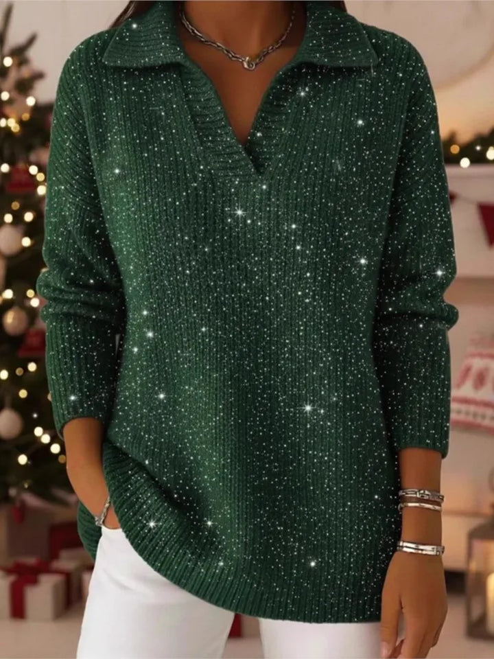 Marina Sequined Pullover Sweater