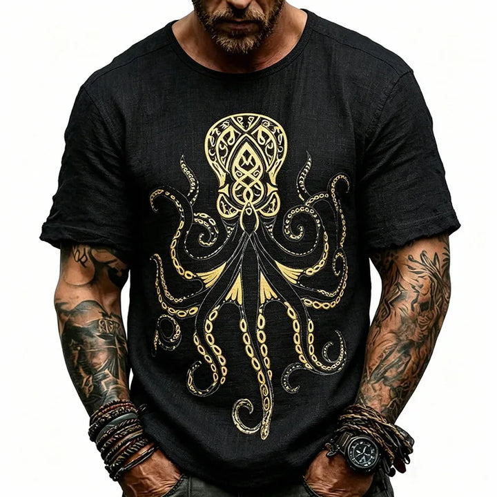 William Octopus Print T Shirt