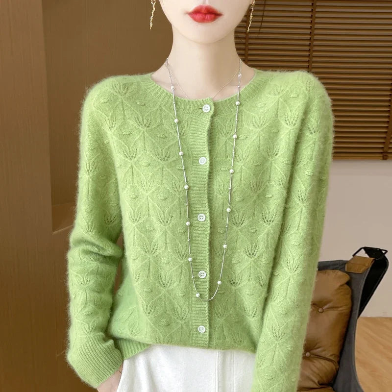 Alessandra Jacquard Knit Cardigan
