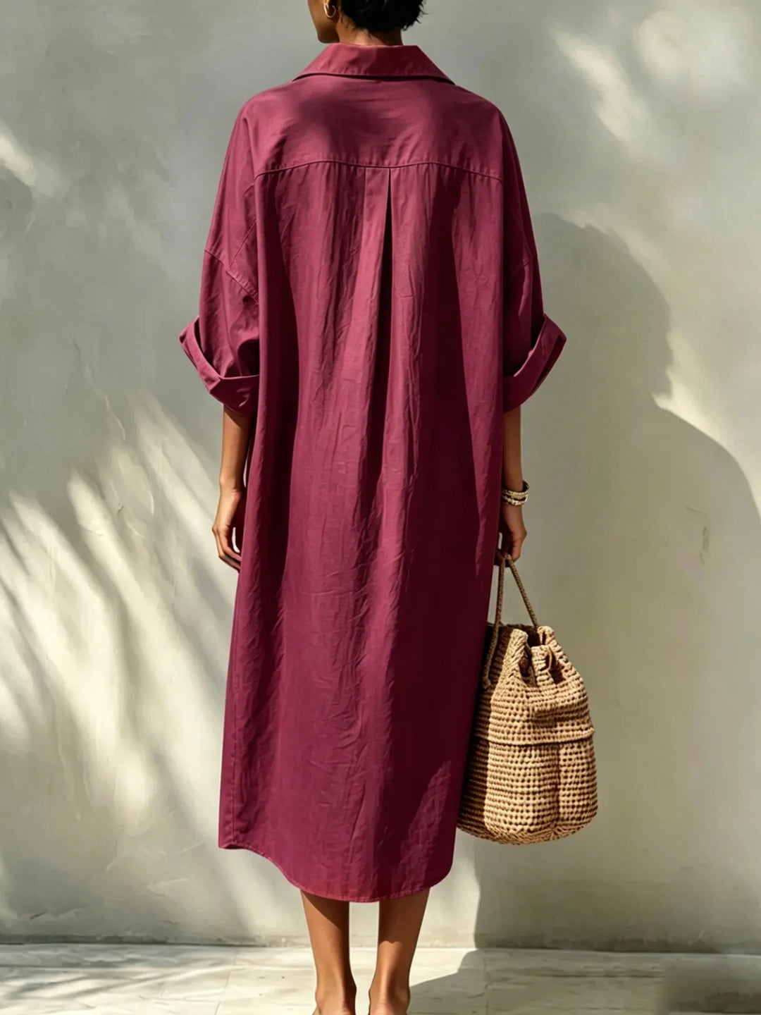 Elisabeth Relaxed Midi Shirt Dress