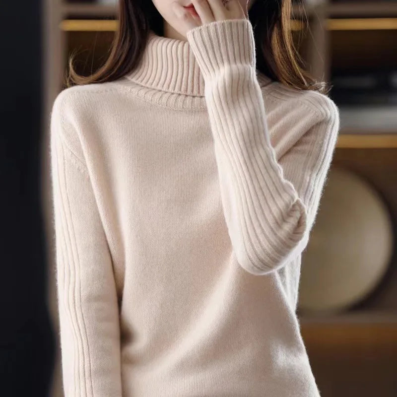 Amelia Ribbed Turtleneck Sweater