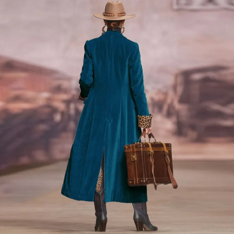 Larissa Velvet Duster Long Coat