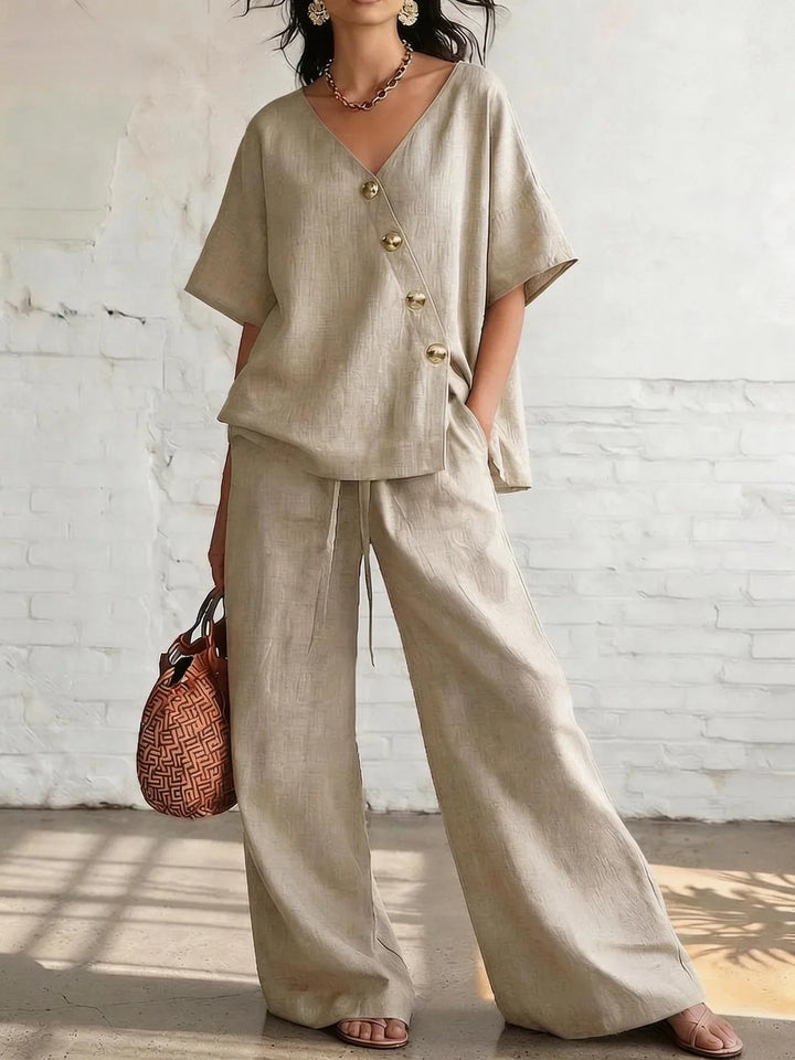Veronica Relaxed Wide Leg Trouser Set
