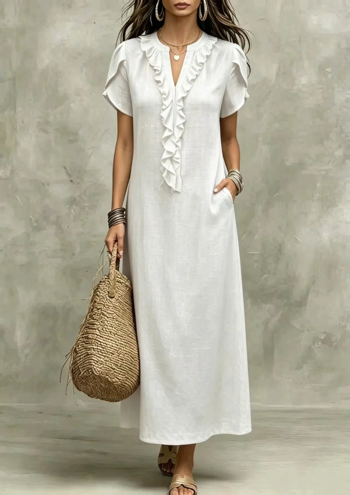 Evelyn Relaxed Ruffle Maxi Dress