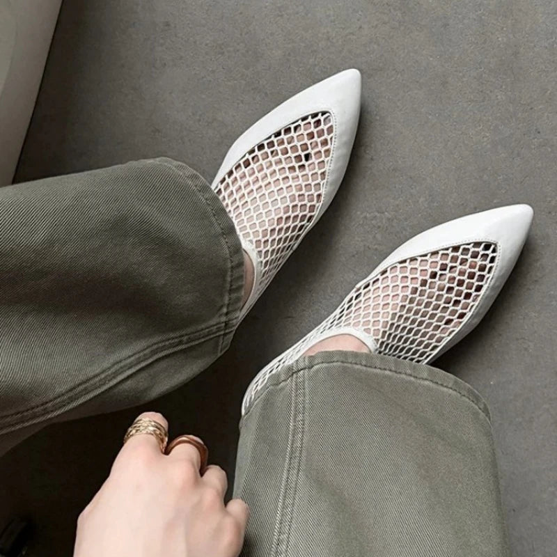 Kayla Pointed Toe Mesh Flats