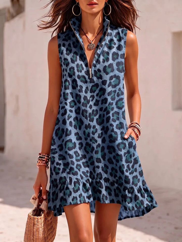 Sophie Leopard Print Mini Dress