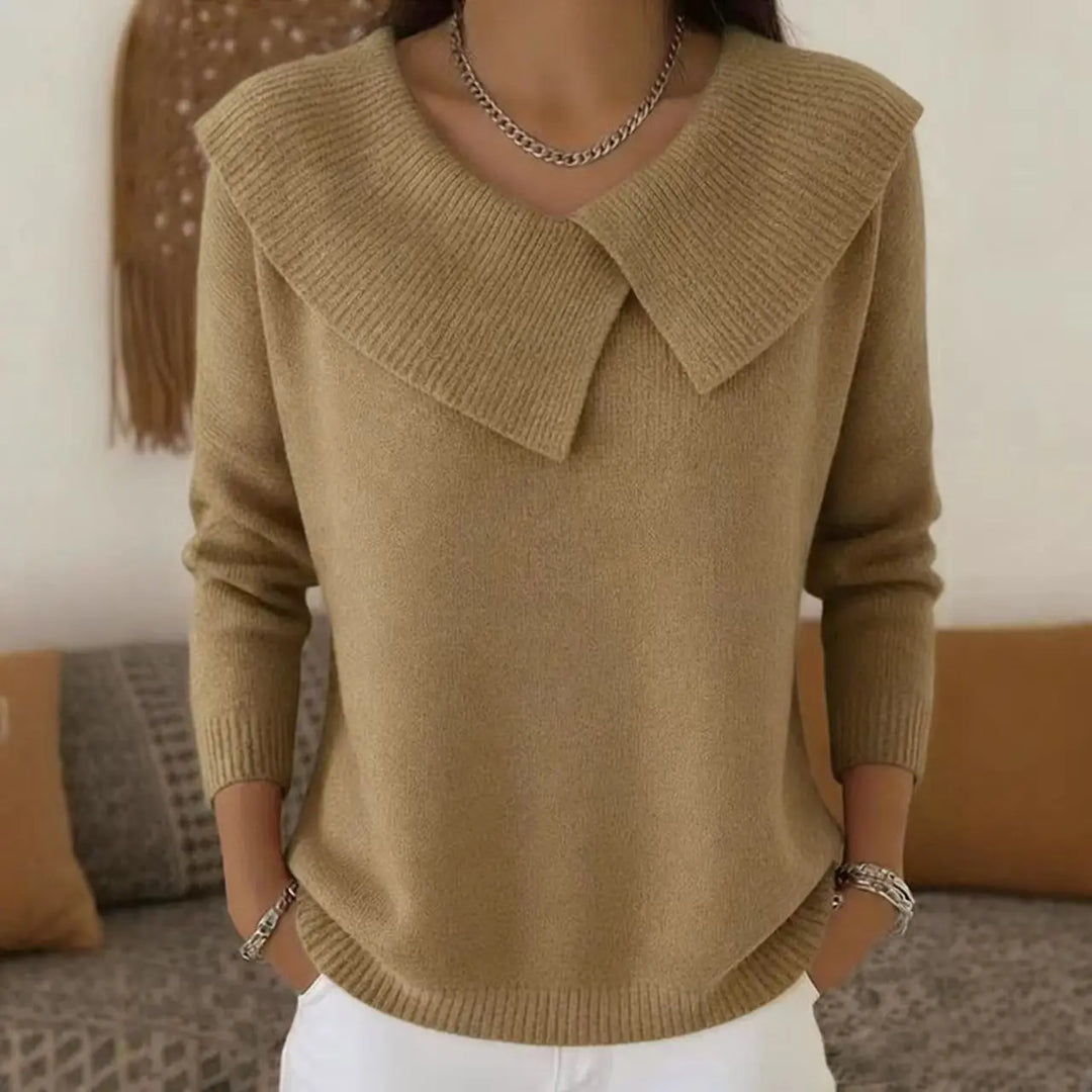 Anneke Fold Collar Sweater