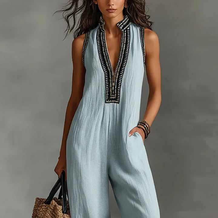 Diana Lace Trim Jumpsuit