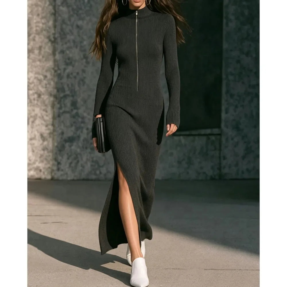 Kayla Ribbed Long Dress