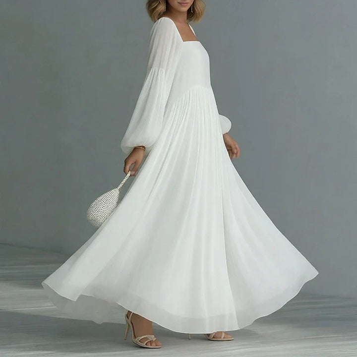 Rachel Square Neck Wedding Guest Dress