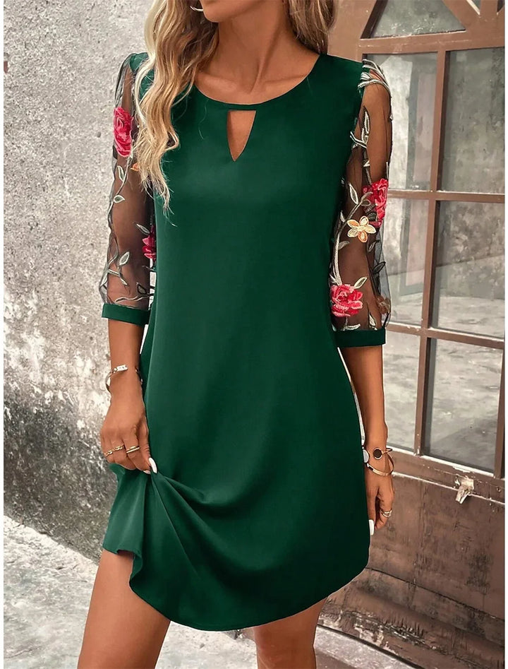 Briony Elegant Chic Floral Mini Dress