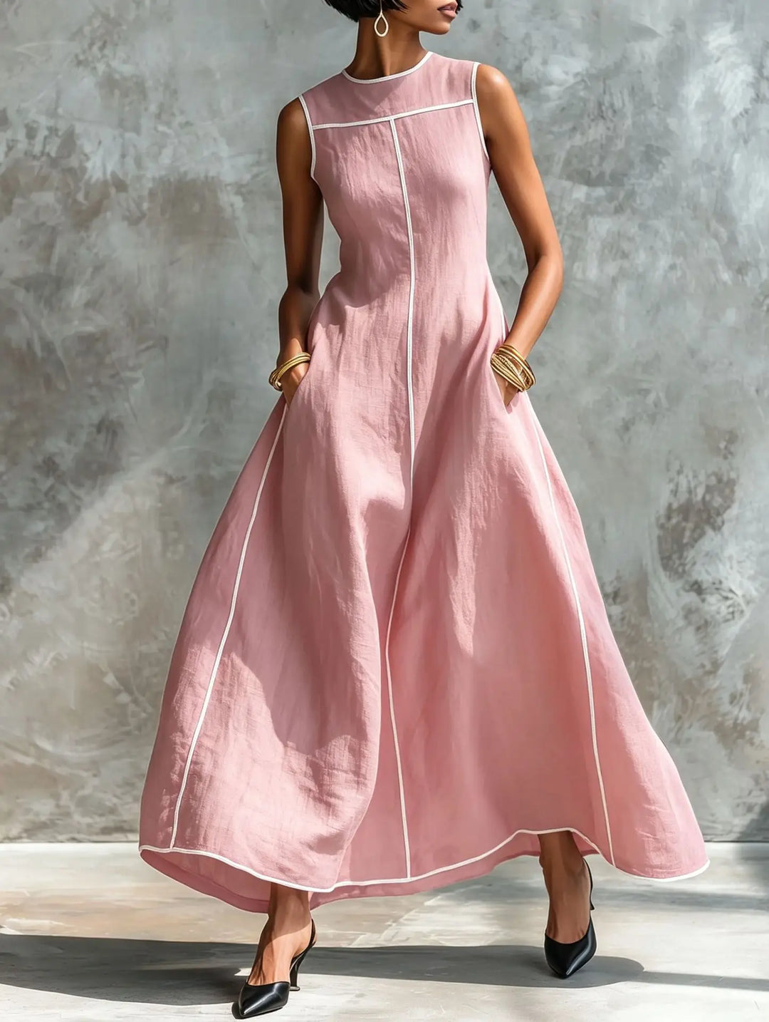 Linnea Elegant Flowy Maxi Dress