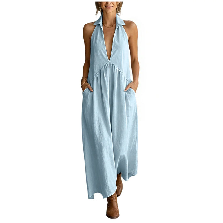 Autumn Casual Pocket Maxi Dress