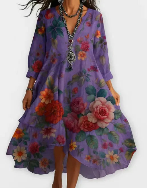 Adele Boho Floral Maxi Dress
