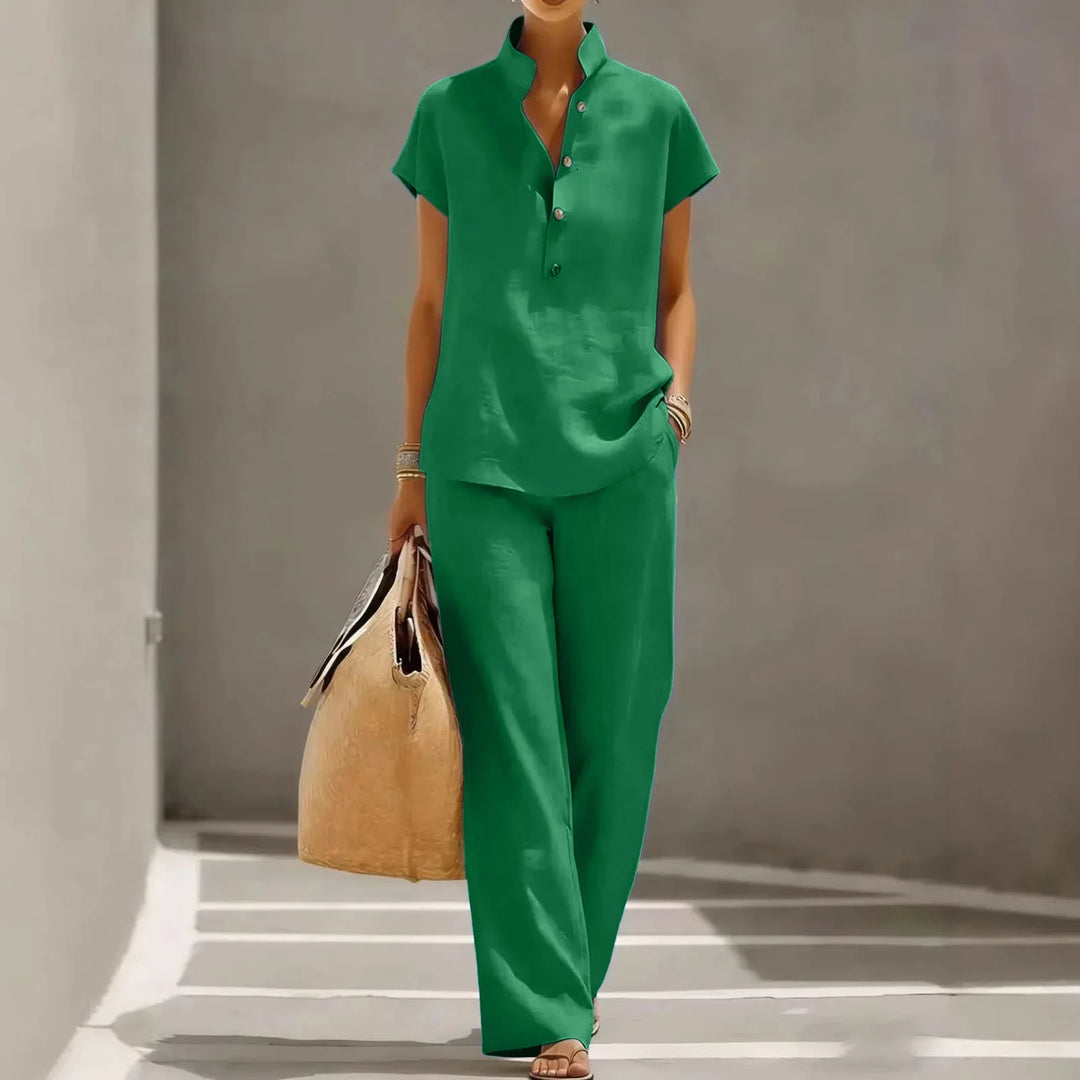 Vespera Breathable Linen Matching Set