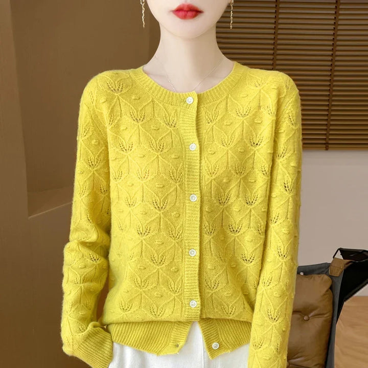 Alessandra Jacquard Knit Cardigan