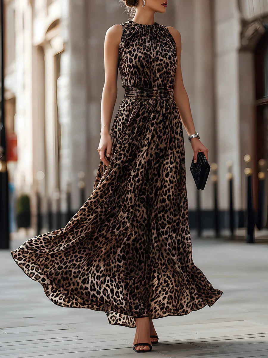 Gemma Leopard Flare Dress