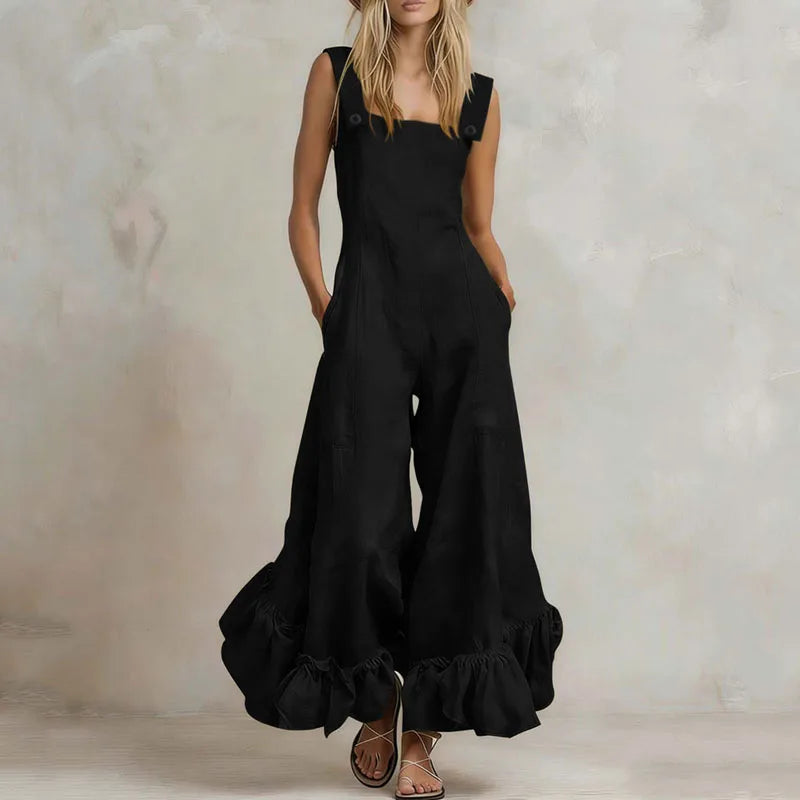 Vespera Ruffle Hem Jumpsuit