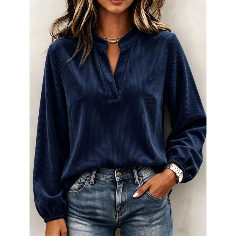 Briar Notched Neck Blouse