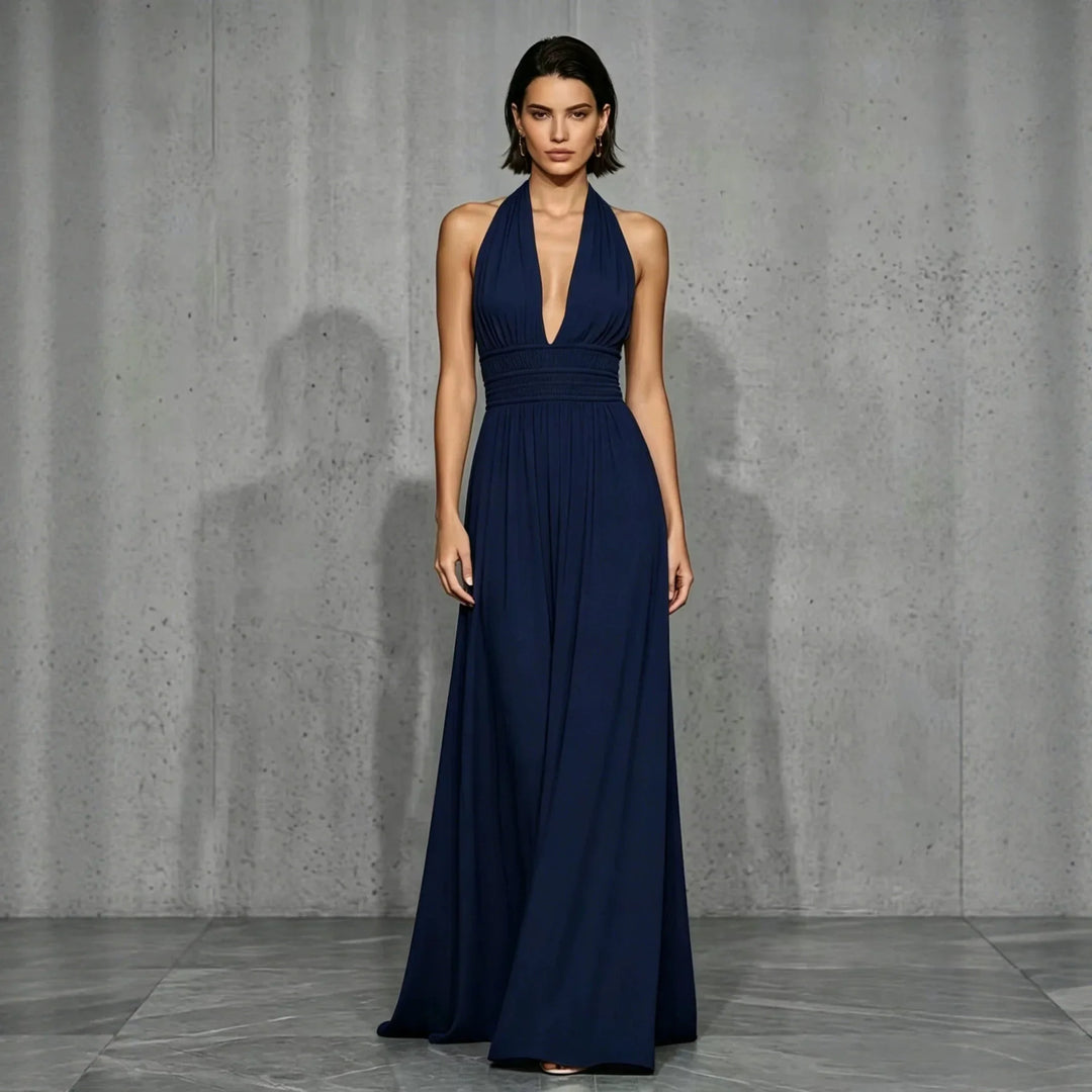 Maisy Elegant Halter Maxi Dress