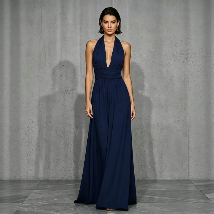 Maisy Elegant Halter Maxi Dress