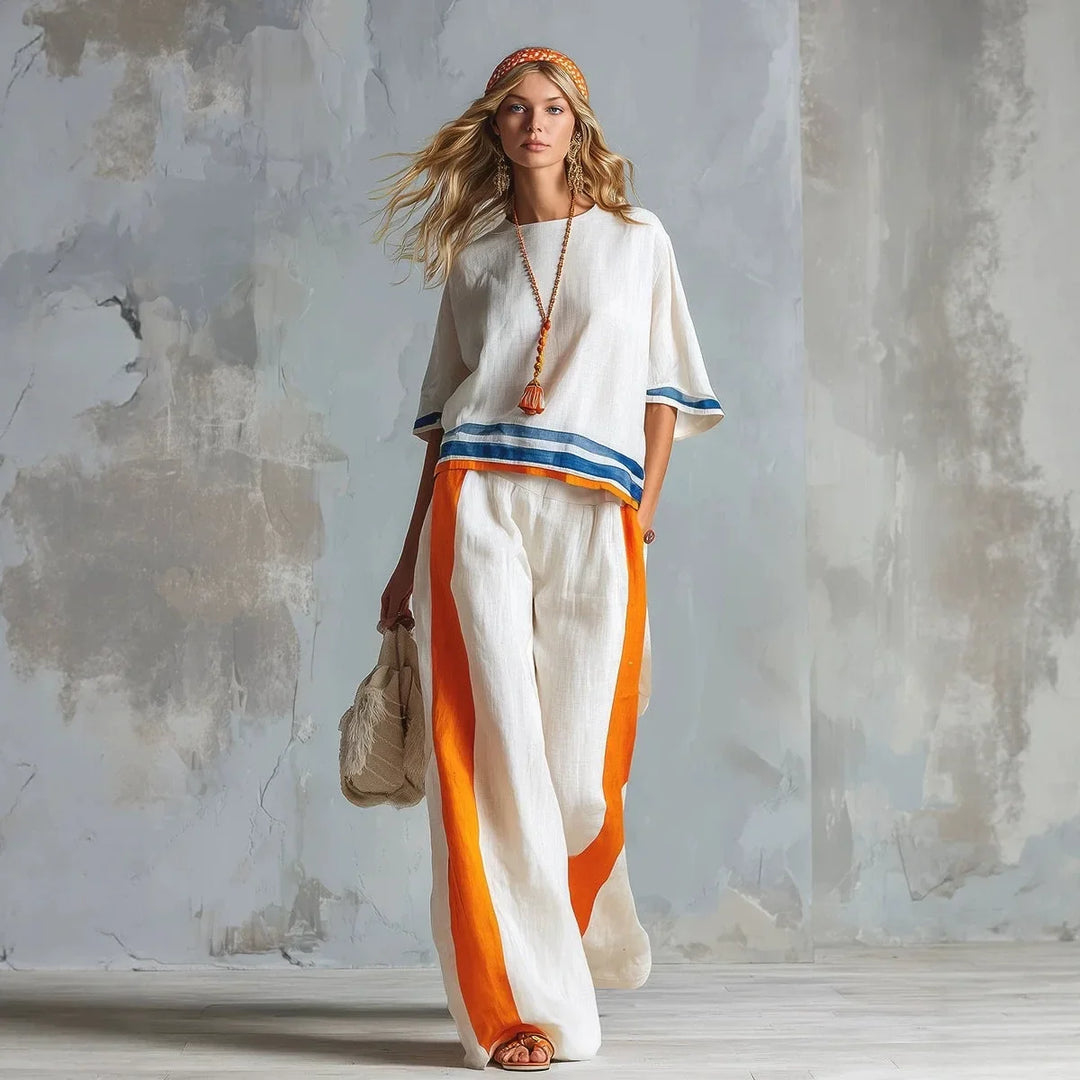 Marley Color Block Trouser Set