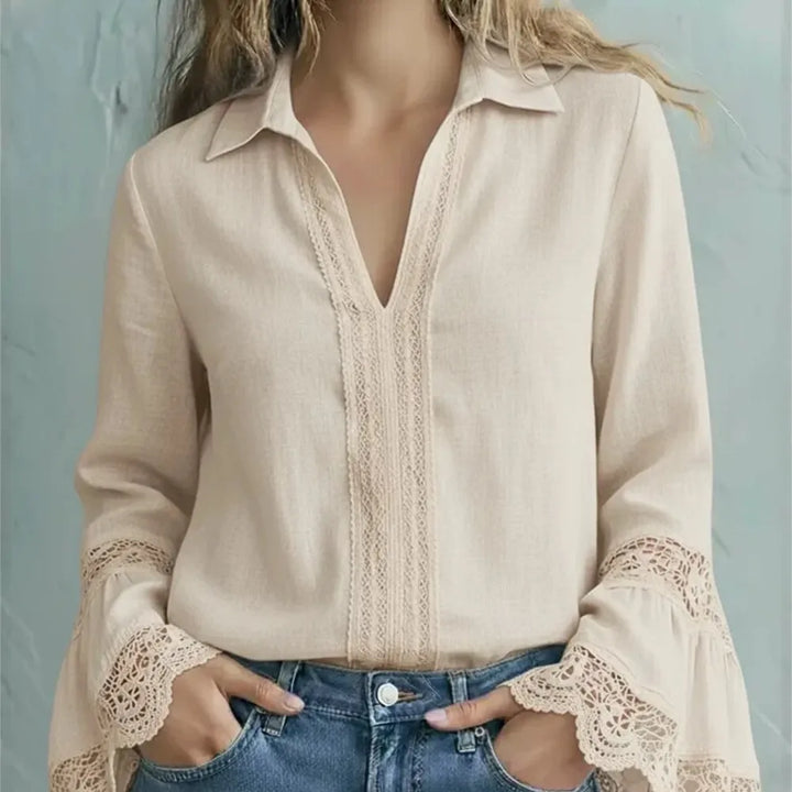 Carleigh Lace Trim Blouse